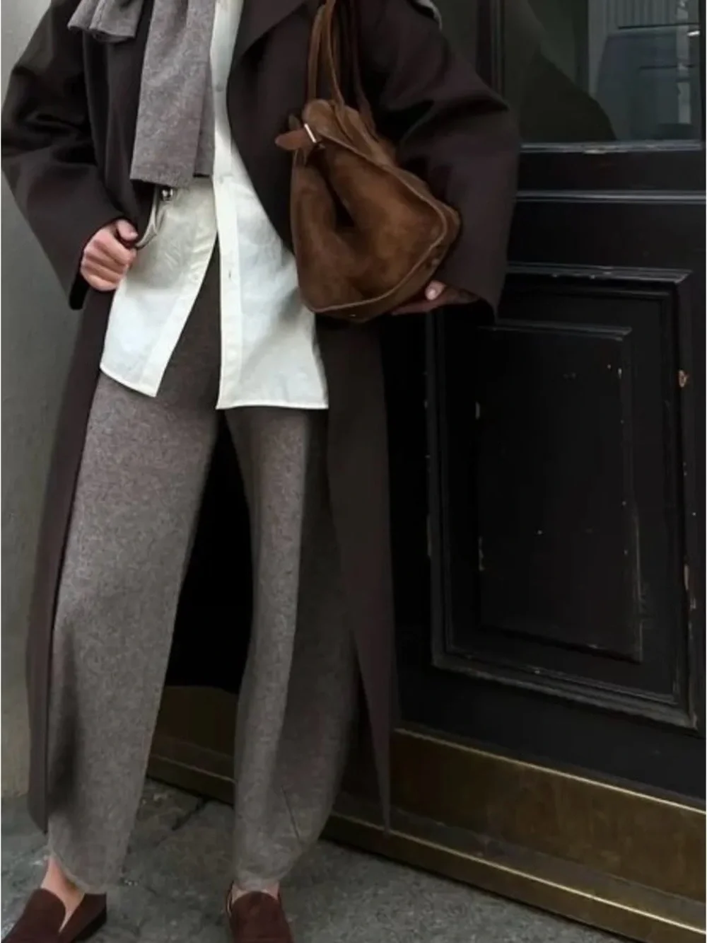 REFORMATION Seraphina Suede Tote - Espresso Suede